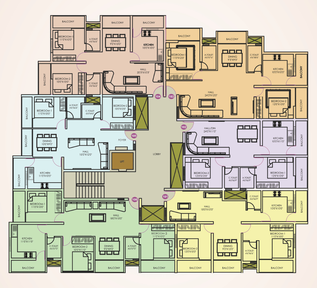 NM Residency floor plan layout
